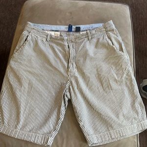 Jcrew blue sear sucker stripes shorts